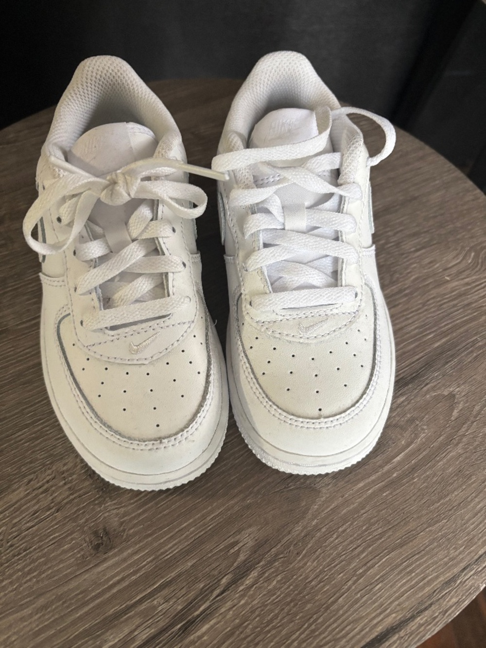 Little kids white Nikes